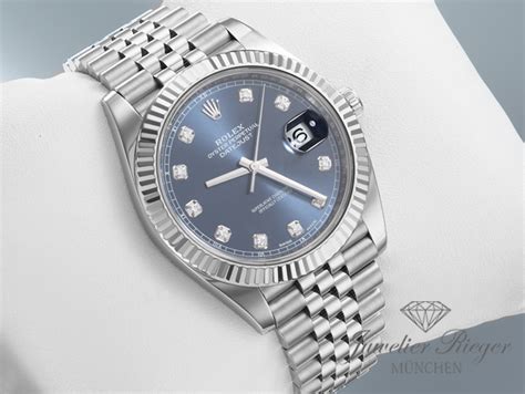 rolex datejust 41 weißgold diamanten